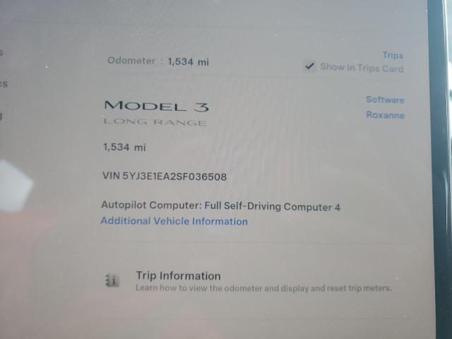 Photo 9 from auction – 2025 TESLA MODEL 3 with VIN 5YJ3E1EA2SF036508