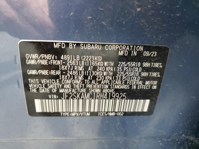 Photo 14 from auction – 2024 SUBARU FORESTER T with VIN JF2SKAMC1RH419925