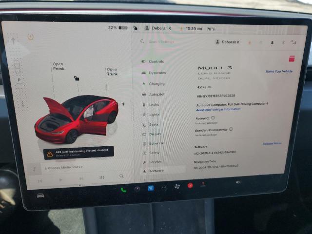 Photo 9 from auction – 2025 TESLA MODEL 3 with VIN 5YJ3E1EB5SF953838