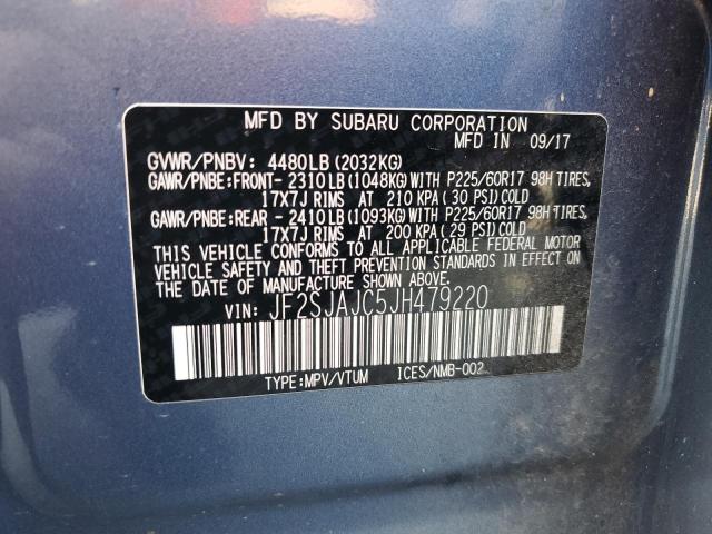 Photo 14 from auction – 2018 SUBARU FORESTER 2 with VIN JF2SJAJC5JH479220