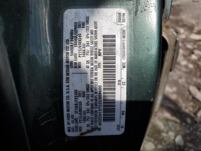 Photo 14 from auction – 2002 NISSAN QUEST GXE with VIN 4N2ZN15T52D808600