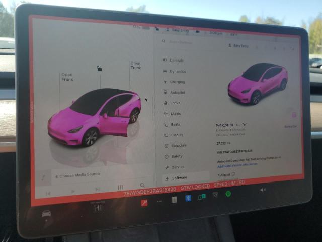 Photo 9 from auction – 2024 TESLA MODEL Y with VIN 7SAYGDEE3RA218426