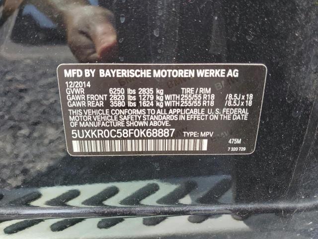 Photo 14 from auction – 2015 BMW X5 XDRIVE3 with VIN 5UXKR0C58F0K68887