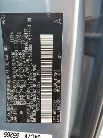 Photo 14 from auction – 2009 TOYOTA SIENNA XLE with VIN 5TDZK22C19S253262