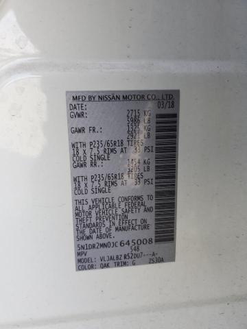 Photo 14 from auction – 2018 NISSAN PATHFINDER with VIN 5N1DR2MN0JC645008
