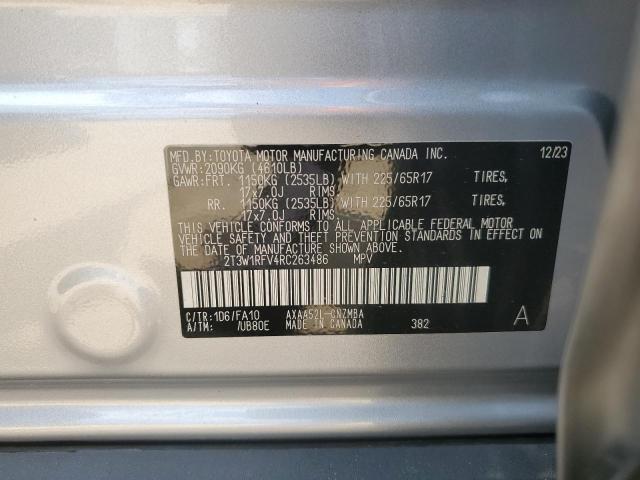 Photo 14 from auction – 2024 TOYOTA RAV4 XLE with VIN 2T3W1RFV4RC263486