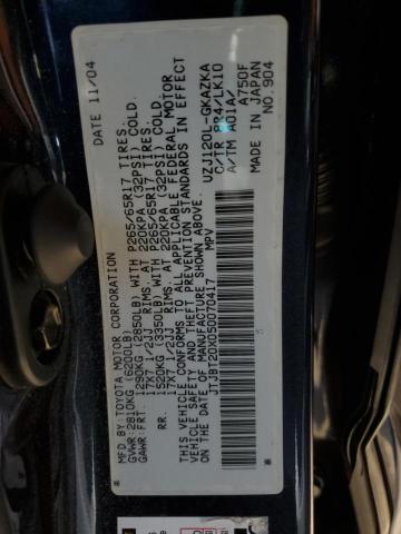 Photo 14 from auction – 2005 LEXUS GX 470 with VIN JTJBT20X050070417