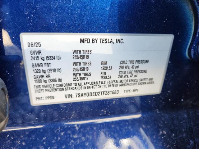 Photo 14 from auction – 2026 TESLA MODEL Y with VIN 7SAYGDED2TF381683