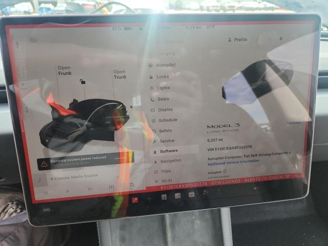 Photo 9 from auction – 2025 TESLA MODEL 3 with VIN 5YJ3E1EAXSF035378