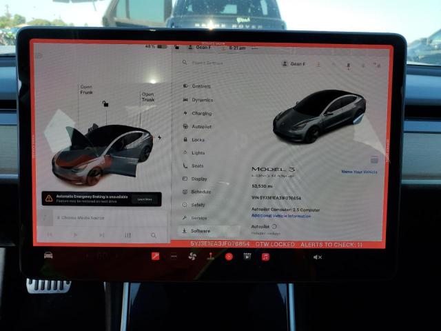 Photo 9 from auction – 2018 TESLA MODEL 3 with VIN 5YJ3E1EA3JF076854