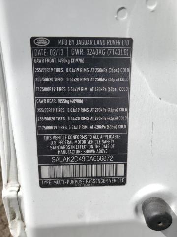 Photo 14 from auction – 2013 LAND ROVER LR4 HSE LU with VIN SALAK2D49DA666872