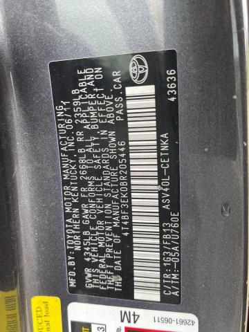 Photo 10 from auction – 2011 TOYOTA CAMRY BASE with VIN 4T4BF3EK0BR205446