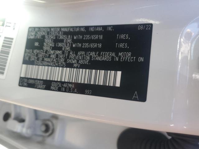Photo 14 from auction – 2022 TOYOTA HIGHLANDER with VIN 5TDGZRBH4NS241575