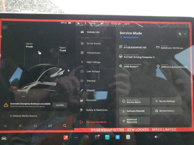 Photo 9 from auction – 2022 TESLA MODEL 3 with VIN 5YJ3E1EB5NF197755