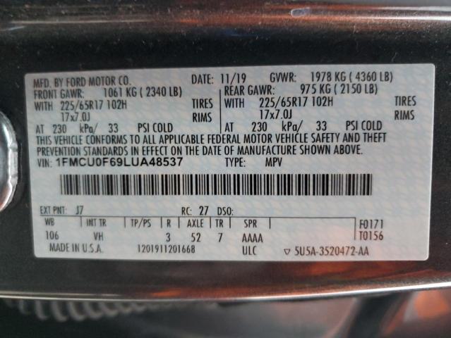 Photo 14 from auction – 2020 FORD ESCAPE S with VIN 1FMCU0F69LUA48537