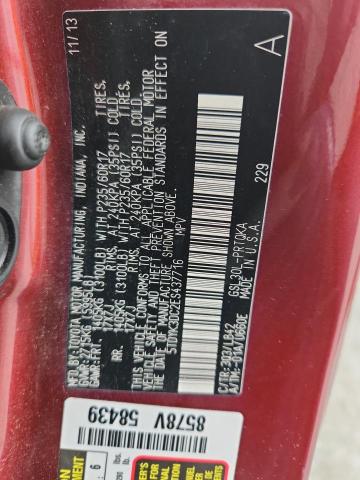 Photo 14 from auction – 2014 TOYOTA SIENNA XLE with VIN 5TDYK3DC2ES437716