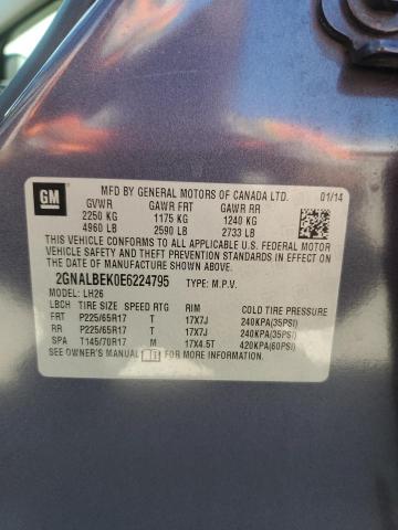 Photo 14 from auction – 2014 CHEVROLET EQUINOX LT with VIN 2GNALBEK0E6224795