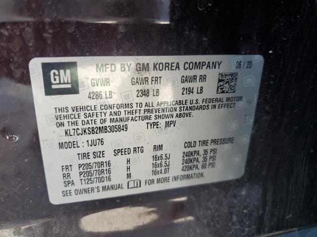 Photo 14 from auction – 2021 CHEVROLET TRAX LS with VIN KL7CJKSB2MB305849