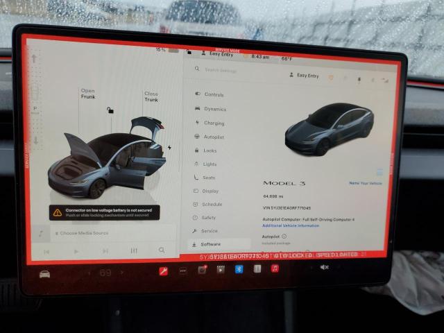 Photo 9 from auction – 2024 TESLA MODEL 3 with VIN 5YJ3E1EA0RF771045