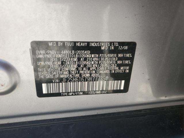 Photo 14 from auction – 2009 SUBARU FORESTER 2 with VIN JF2SH61679H777394