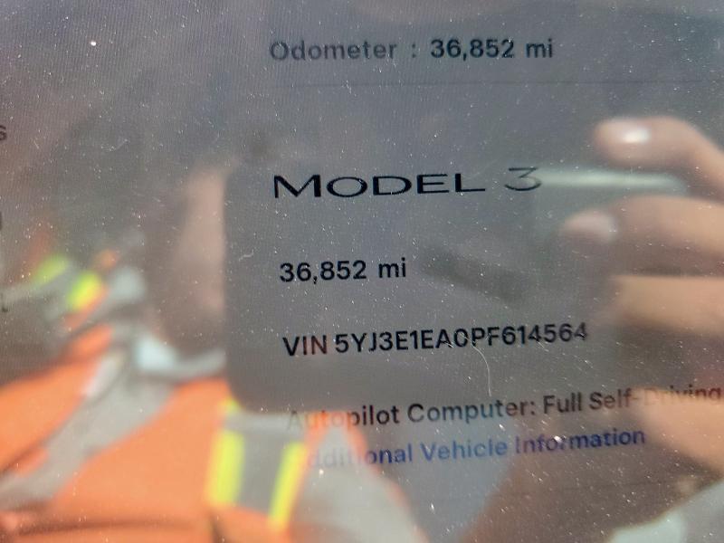 Photo 9 from auction – 2023 TESLA MODEL 3 with VIN 5YJ3E1EA0PF614564
