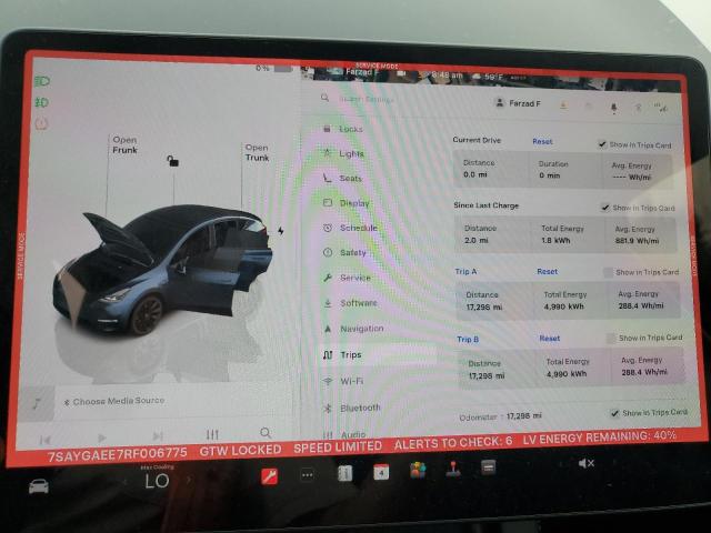 Photo 9 from auction – 2024 TESLA MODEL Y with VIN 7SAYGAEE7RF006775