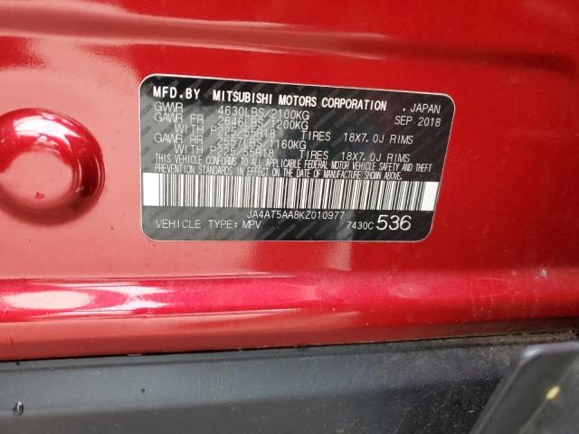 Photo 14 from auction – 2019 MITSUBISHI ECLIPSE CR with VIN JA4AT5AA8KZ010977