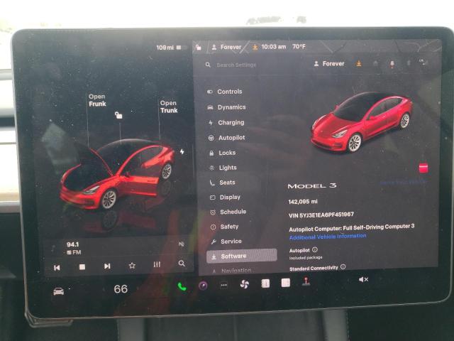 Photo 9 from auction – 2023 TESLA MODEL 3 with VIN 5YJ3E1EA6PF451967