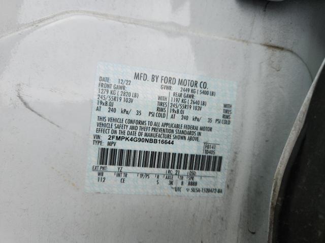 Photo 14 from auction – 2022 FORD EDGE SE with VIN 2FMPK4G90NBB16644