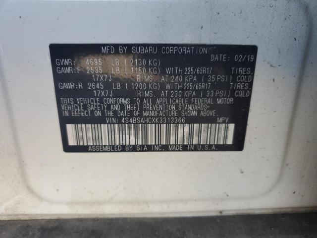 Photo 14 from auction – 2019 SUBARU OUTBACK 2. with VIN 4S4BSAHCXK3313366