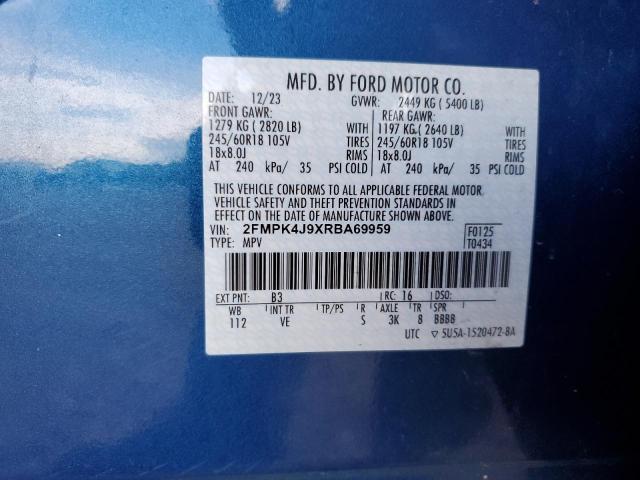 Photo 14 from auction – 2024 FORD EDGE SEL with VIN 2FMPK4J9XRBA69959