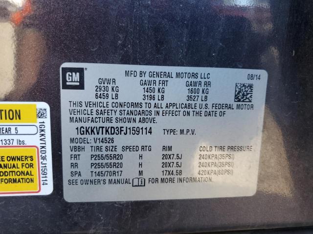 Photo 14 from auction – 2015 GMC ACADIA DEN with VIN 1GKKVTKD3FJ159114