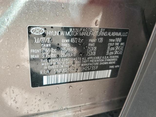 Photo 14 from auction – 2020 HYUNDAI SANTA FE S with VIN 5NMS33AD2LH257359