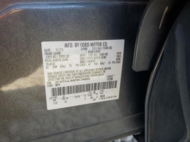 Photo 14 from auction – 2015 FORD EDGE SEL with VIN 2FMTK4J94FBC34205