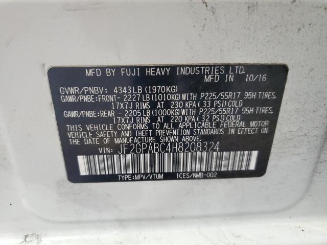 Photo 14 from auction – 2017 SUBARU CROSSTREK with VIN JF2GPABC4H8208324