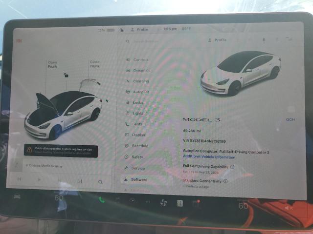 Photo 9 from auction – 2022 TESLA MODEL 3 with VIN 5YJ3E1EA6NF128189