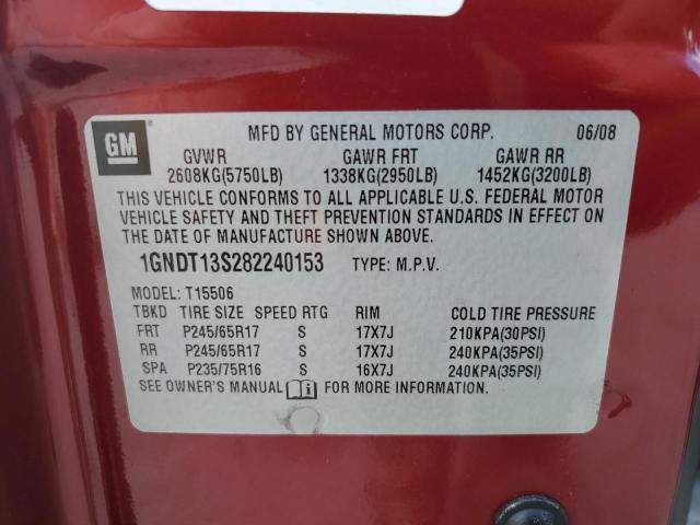 Photo 14 from auction – 2008 CHEVROLET TRAILBLAZE with VIN 1GNDT13S282240153