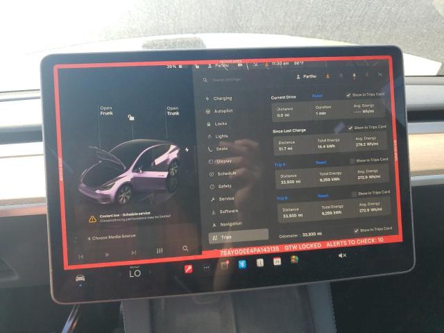 Photo 9 from auction – 2023 TESLA MODEL Y with VIN 7SAYGDEE4PA143135