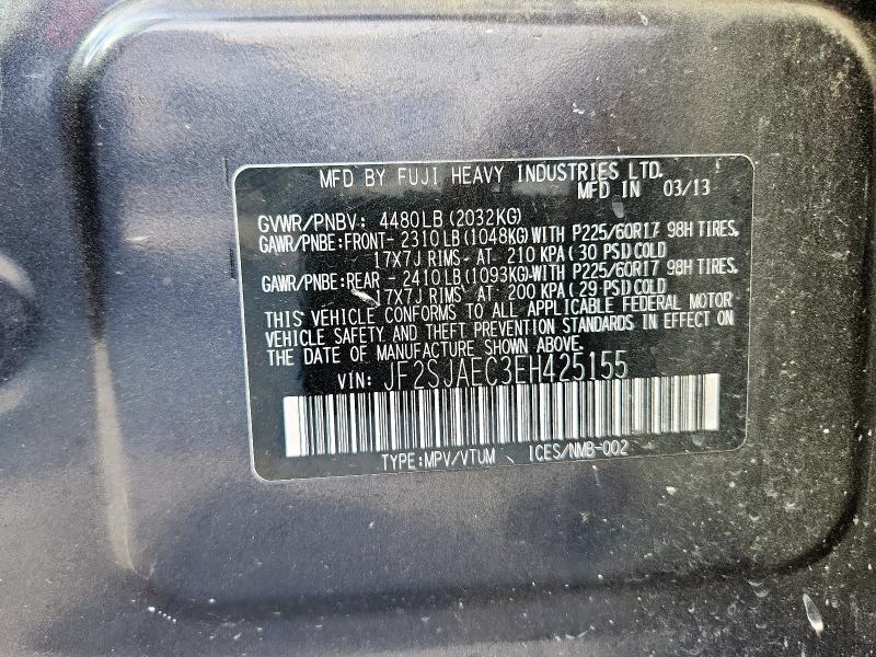 Photo 14 from auction – 2014 SUBARU FORESTER 2.5I PREMIUM with VIN JF2SJAEC3EH425155