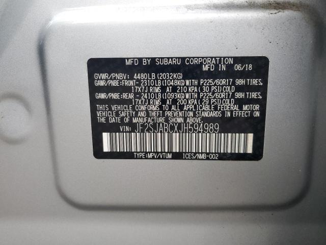 Photo 14 from auction – 2018 SUBARU FORESTER 2 with VIN JF2SJABCXJH594989