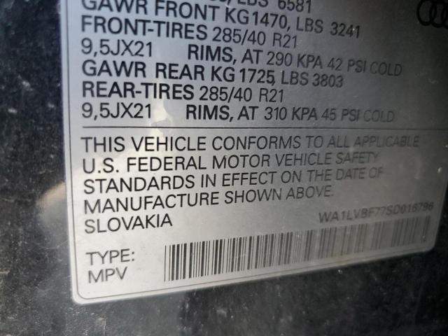 Photo 14 from auction – 2025 AUDI Q7 PREMIUM with VIN WA1LVBF77SD016796