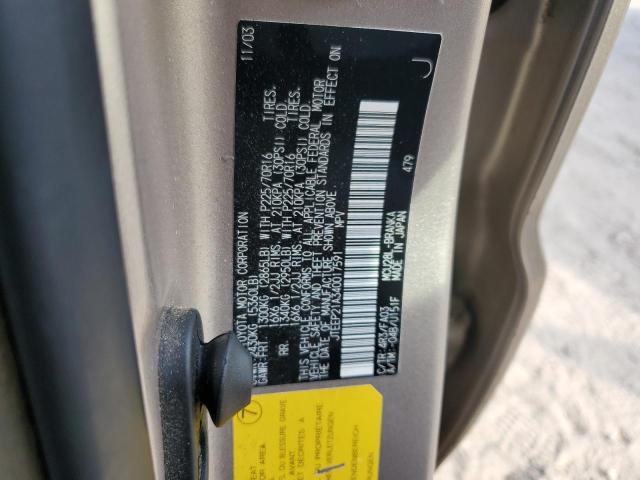 Photo 14 from auction – 2004 TOYOTA HIGHLANDER with VIN JTEEP21A340017591
