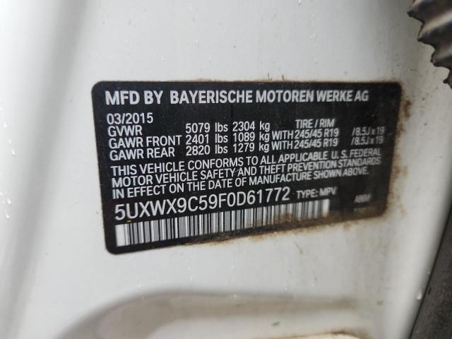 Photo 14 from auction – 2015 BMW X3 XDRIVE2 with VIN 5UXWX9C59F0D61772