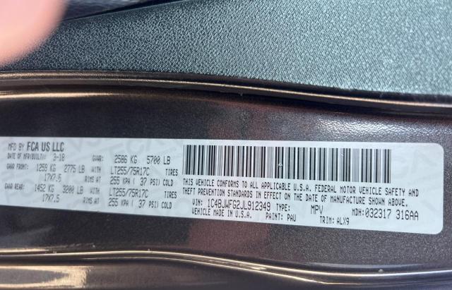 Photo 10 from auction – 2018 JEEP WRANGLER U with VIN 1C4BJWFG2JL912349