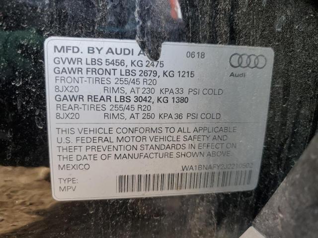 Photo 14 from auction – 2018 AUDI Q5 PREMIUM PLUS with VIN WA1BNAFY2J2210502