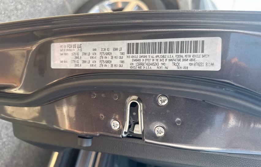 Photo 10 from auction – 2016 RAM 1500 ST with VIN 1C6RR6KT4GS405243