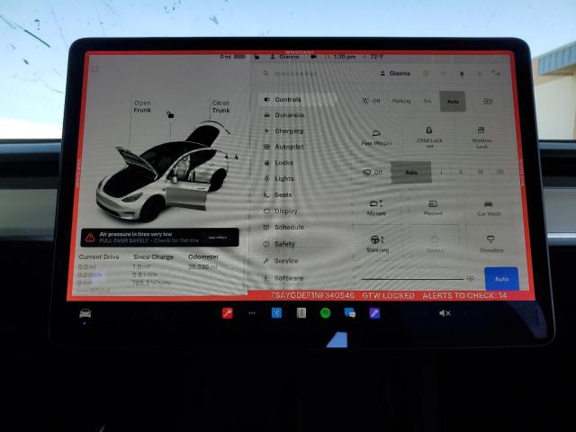 Photo 9 from auction – 2022 TESLA MODEL Y with VIN 7SAYGDEF1NF340546