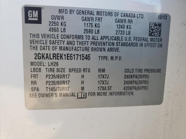 Photo 14 from auction – 2014 GMC TERRAIN SL with VIN 2GKALREK1E6171546