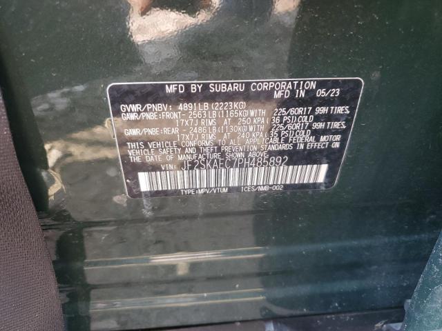 Photo 14 from auction – 2023 SUBARU FORESTER P with VIN JF2SKAEC7PH485892
