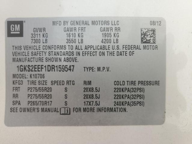 Photo 14 from auction – 2013 GMC YUKON DENALI with VIN 1GKS2EEF1DR159547